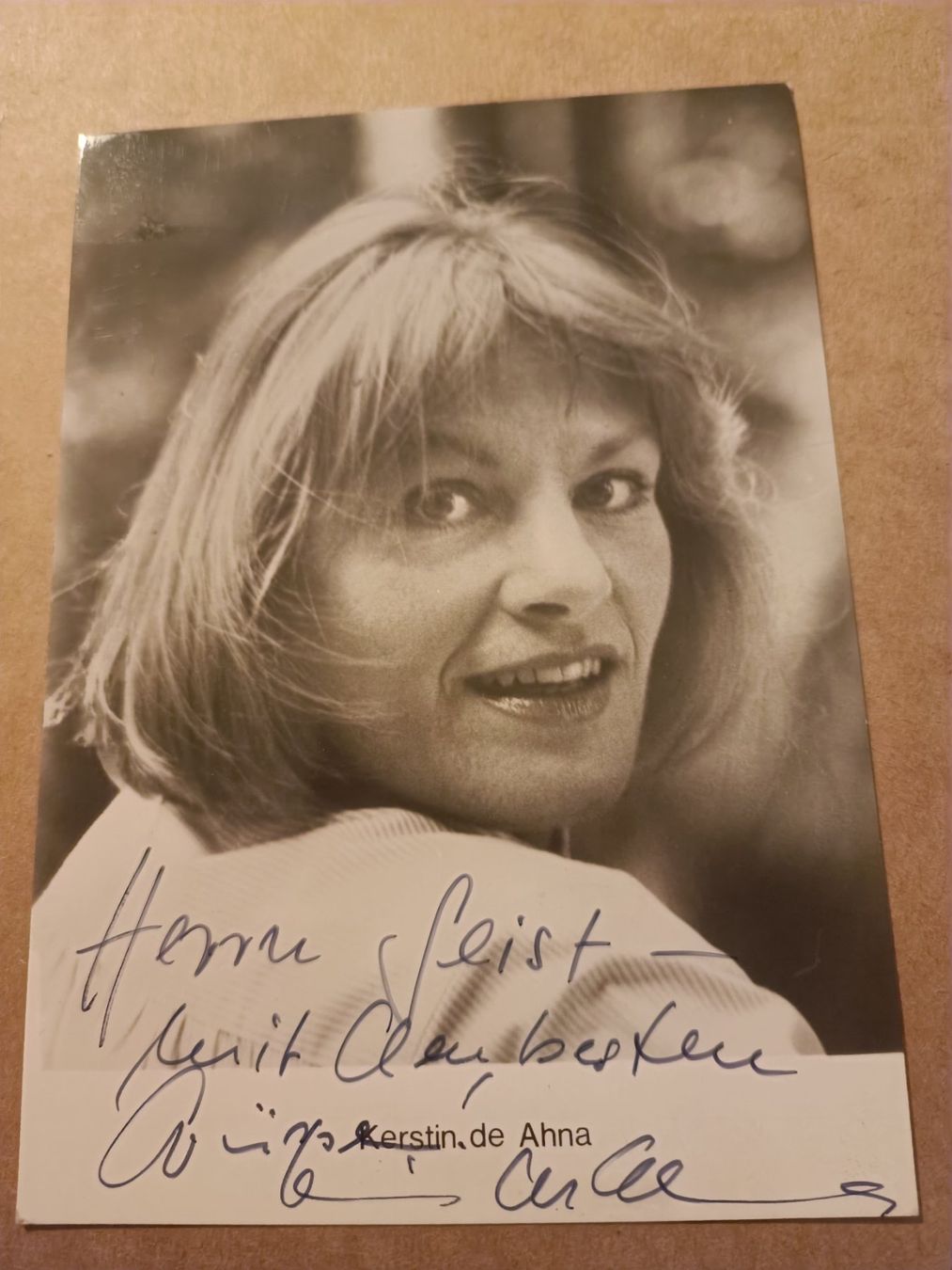 Autografi: Kerstin de Ahna -  handsignierte alte Karte – Usato da Menziken venduto da Artographs