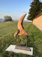 Wurzelholz Skulptur auf Metallfuss Unikat Dekoration Deko