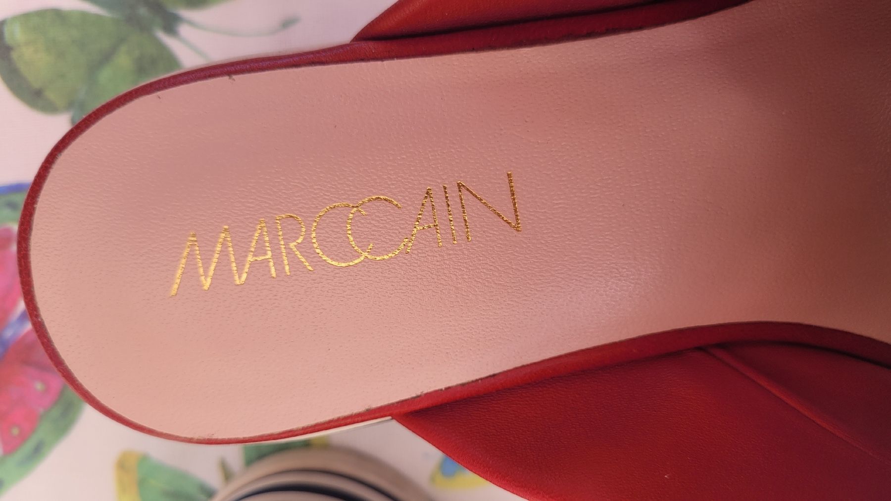 Marc Cain Scarpe da donna: Marc Cain Sandalen Rot Statement Gr.39 – Usato da Winterthur venduto da Gartenoase144 3