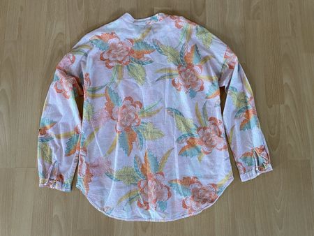 Bluse NILE Blumenmuster rosa Baumwolle Grösse XS Neuwertig 