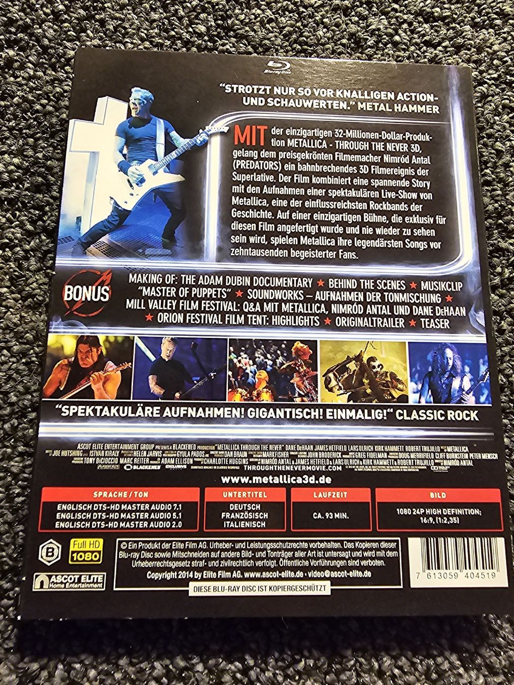 Alle DVDs: Metallica - Through the Never - Blu-ray  – Gebraucht aus Ruswil von jan_bxl5 1