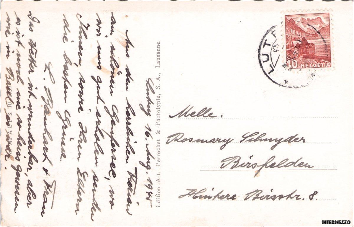 Cartoline postali: Lutry VD // 1945 Genfersee – Usato da Basel venduto da intermezzo12 1