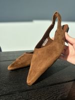H&M Slingback Pumps braun Wildleder Grösse 37 neuwertig
