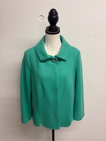 Marc Cain Blazer Jacke 42 Wolle Kaschmir blau türkis