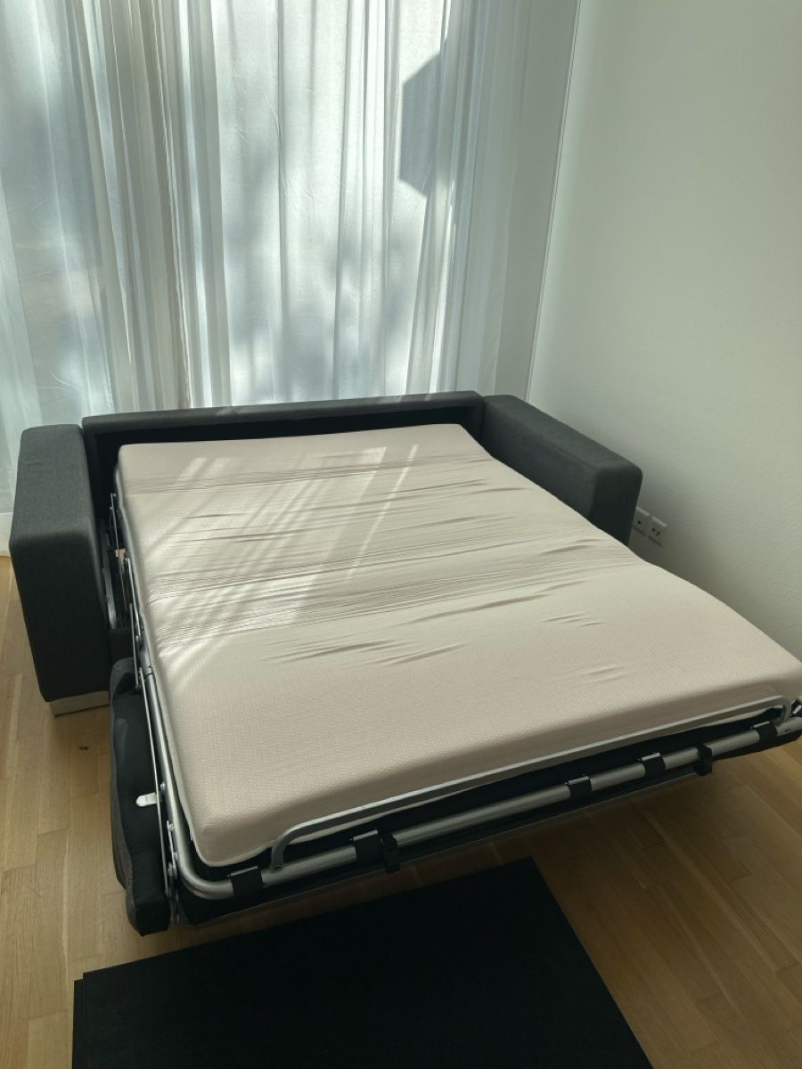 Divani: Sofa bed grey fabric, very good condition – Usato da Allschwil venduto da MB4123 1