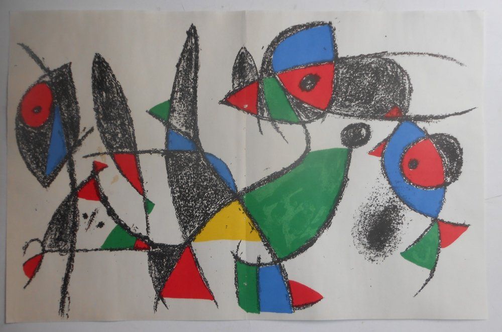 Grafiken & Lithographien: Miro. Farblithographie von 1975. – Gebraucht aus Basel von Domba