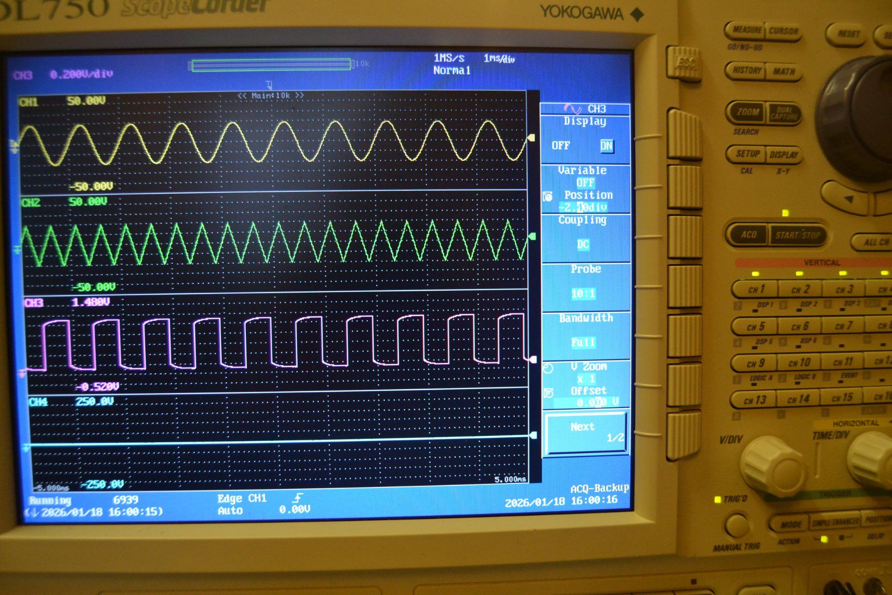 Misurare: Yokogawa DL 750 ScopeCorder – Usato da Wil SG venduto da fanofrio 4