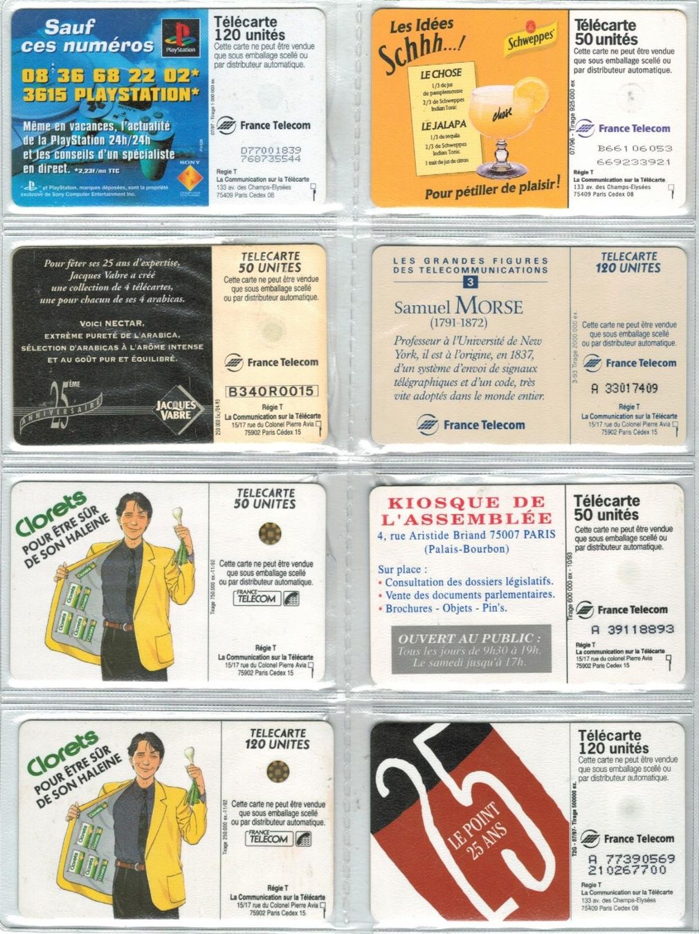 Cartes de téléphone: 8 Telefonkarten Frankreich – D'occasion à Zürich par tol_b7c7 1