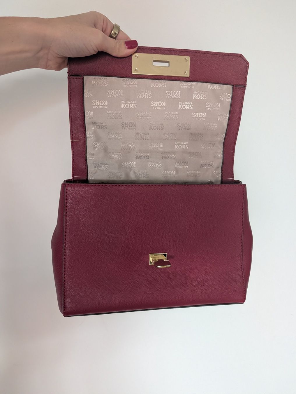 Michael Kors Borse da donna: Michael Kors Tasche - dark berry Farbe – Usato da Rüschlikon venduto da rosgm 8