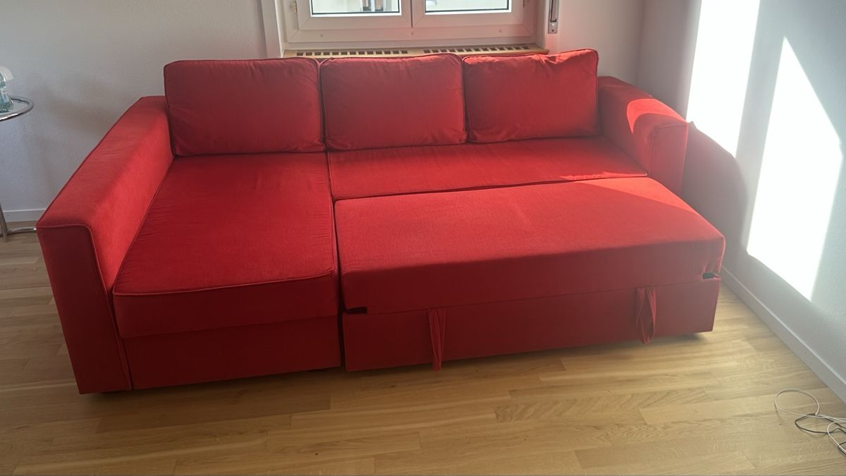 Ikea Sofas: Ecksofa Rot ausziehbar – D'occasion à Bern par Bestchruggler1 3