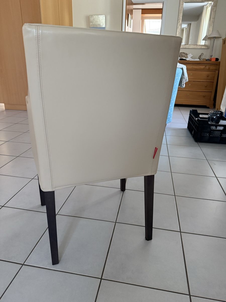 Flexform Sedie: 4 Lederstühle, Beige – Usato da Riken AG venduto da fha_bzh8