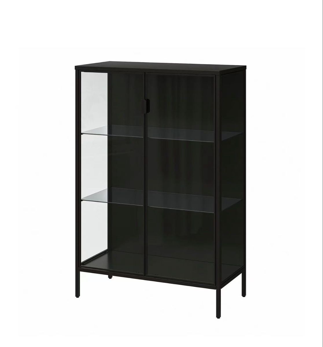Scaffali: Black glass shelf from IKEA. – Usato da Dübendorf venduto da xce_m8qq
