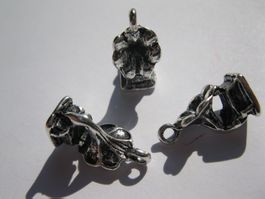6 Anhänger metall, Grammophon 3D