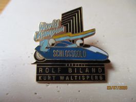 Schlossgold Bier Rolf Biland Side Car Pin Feldschlösschen