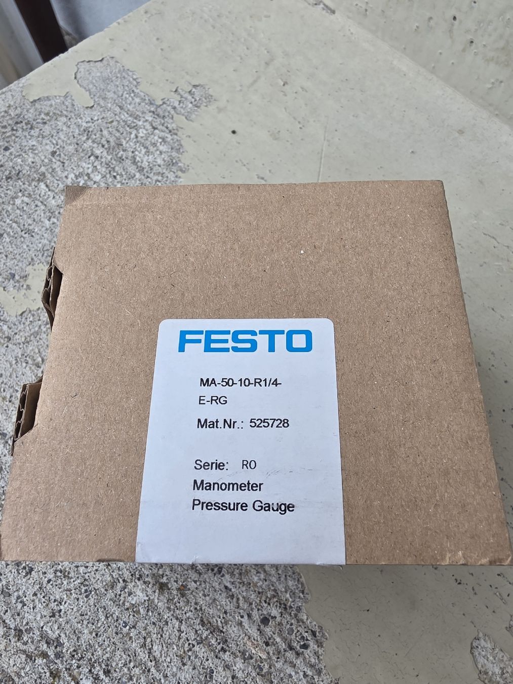 Festo Manometer MA-50-10-R1/4-E-RG Druckanzeige neu (Neu und ...