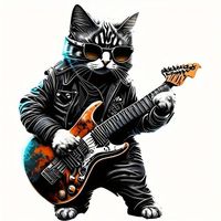 🎸 Rockende Katze mit Gitarre – Dein Style-Upgrade! 🐾💫