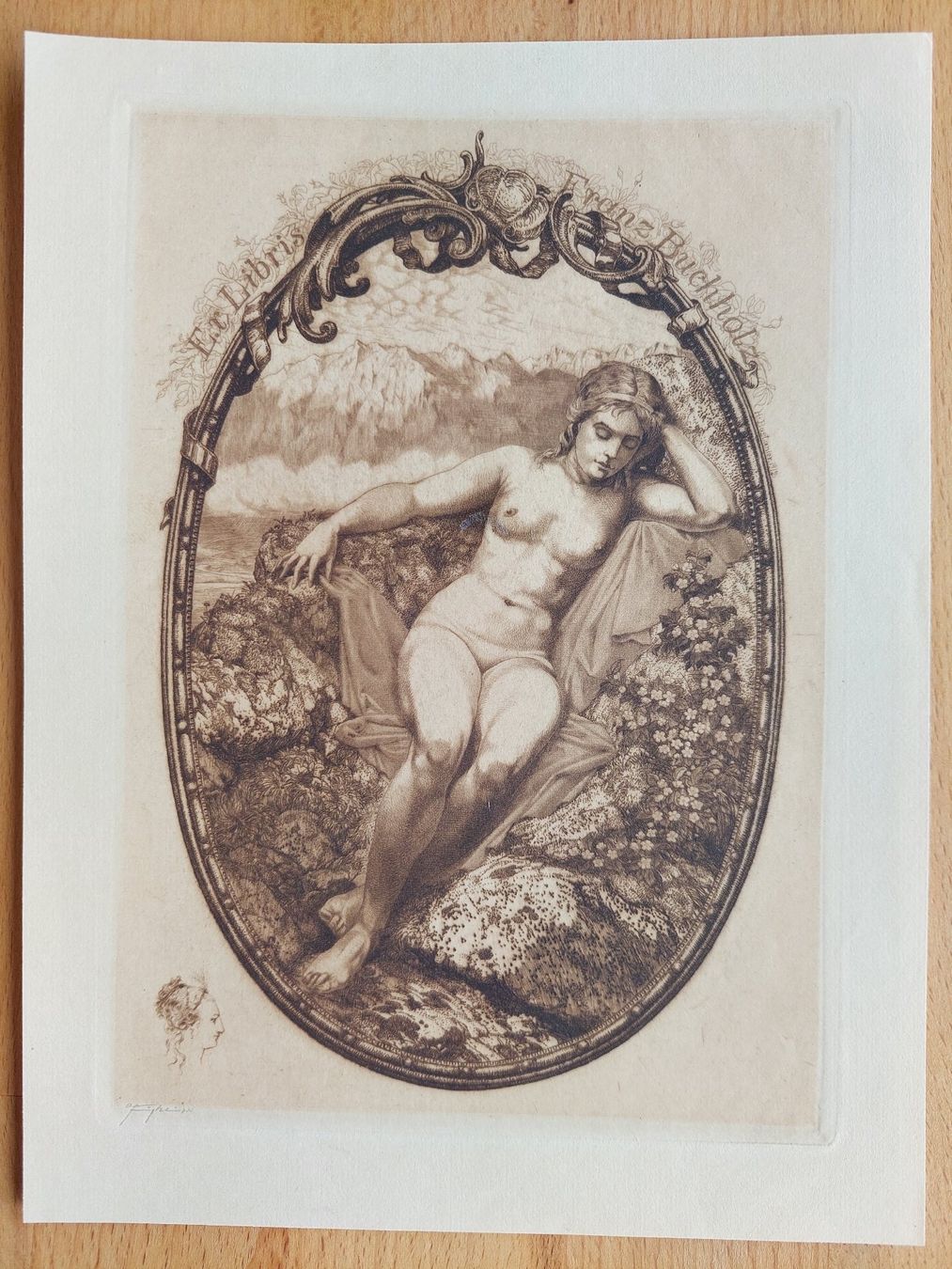 Dipinti: Exlibris Hanns Bastanier - Original Radierung Erotik – Usato da Obfelden venduto da Exlibris-Art