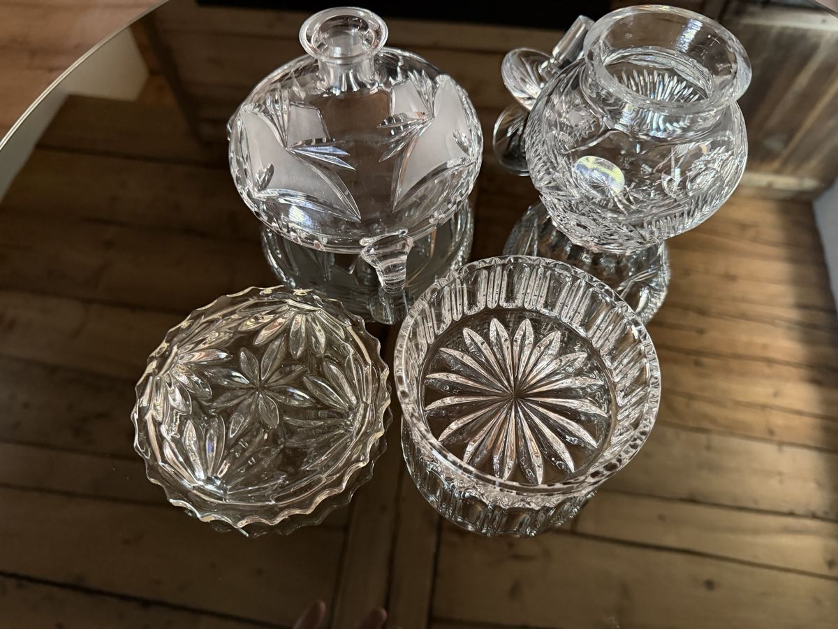 Karaffen: Echte Kristall Karaffe,Vase & Schale  – Neu (gemäss Beschreibung) aus Wettingen von rog_fhz5 7