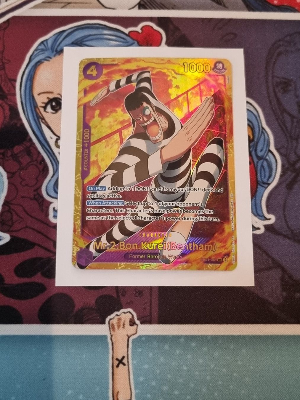 Bandai Sammelbilder & Trading cards: OPTCG Mr.2.Bon.Kurei Bentham EB01-061 V.1 – Gebraucht aus Willisau von Odie1812