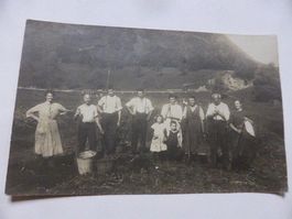Bauern-Familie,Feldarbeit,vermutlich Baselland,Oberbaselbiet
