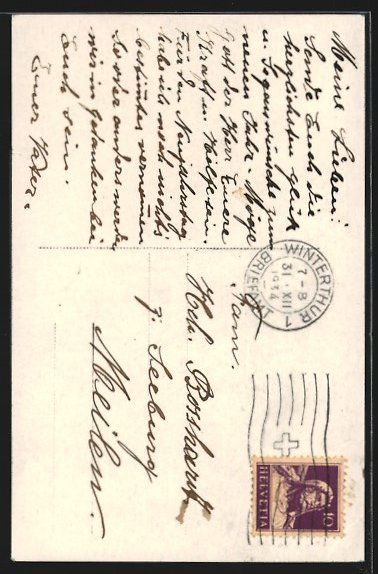 Cartoline postali: Winterthur, Blick auf ein Gebäude, Pano – Usato da Berlin venduto da bartko-reher 1