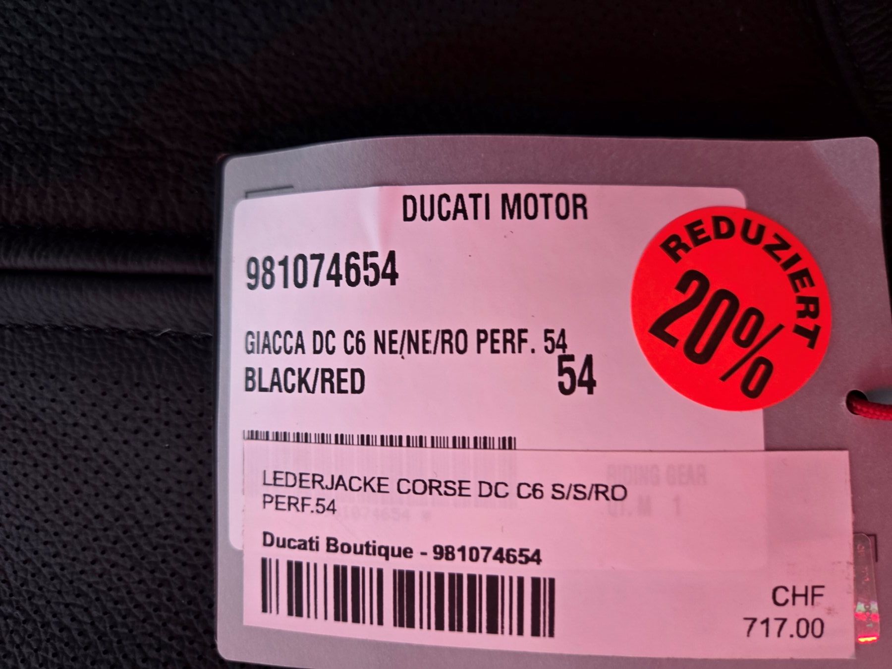Ducati Giacche: Lederjacke Ducati Corse C6 – Nuovo (secondo la descrizione) da Frauenfeld venduto da Moto77_AG 3