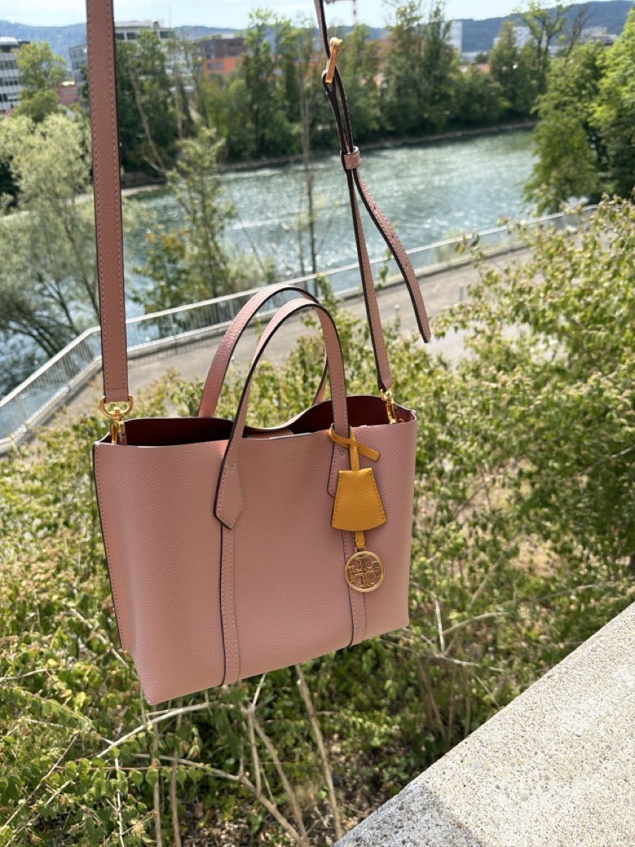 Tory Burch Borse da donna: Tory Burch Perry Small Satchel Pink Moon – Usato da Zürich venduto da bridget66 5