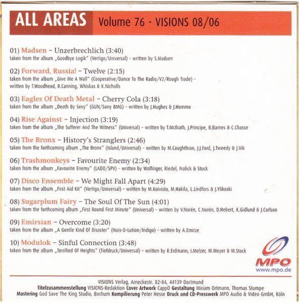 CD: All Areas Volume 76 F15 – Usato da Sessa venduto da fraenklishop 1