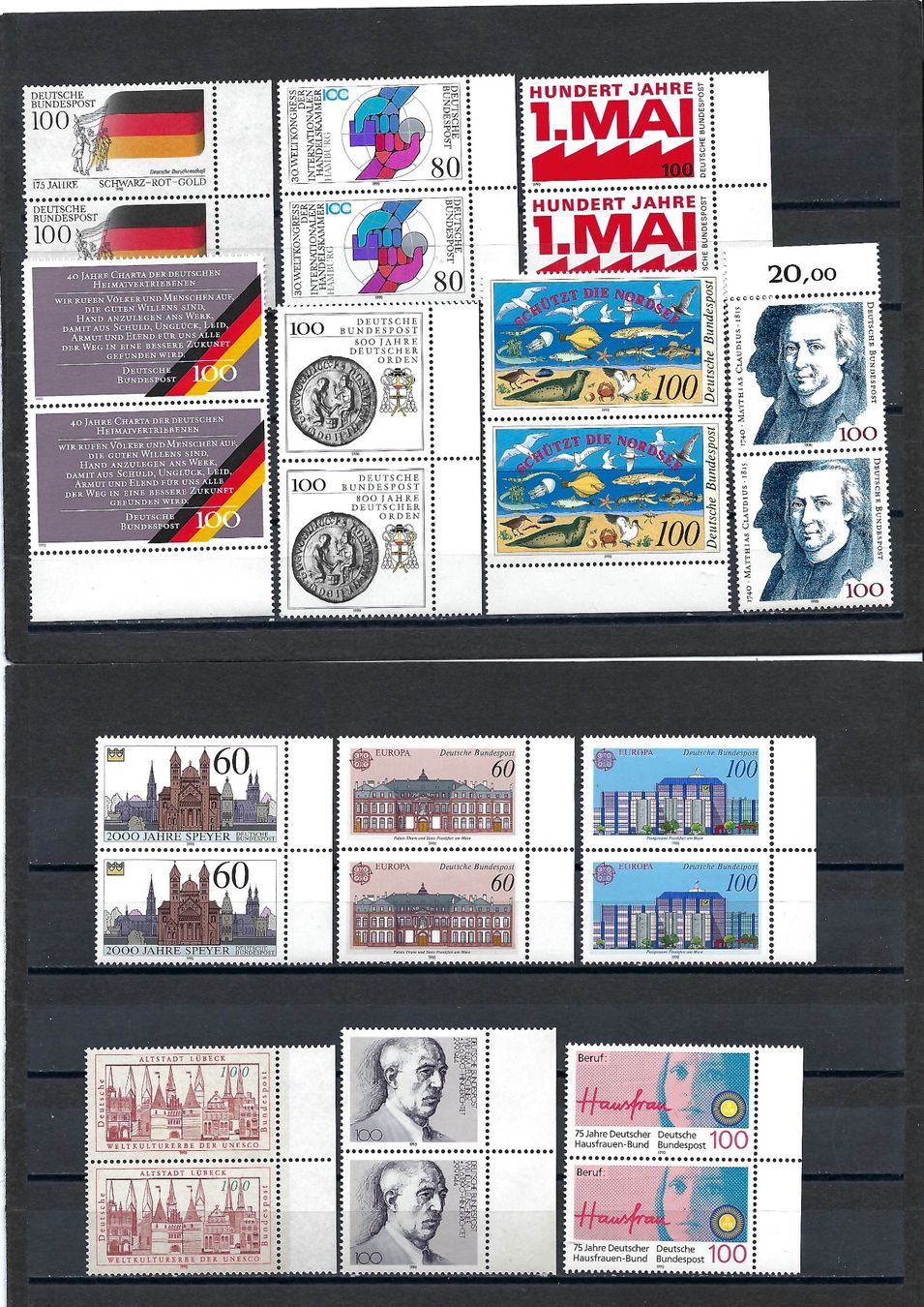 Tutti i francobolli: Deutsche Bundespost 1990 Postfrisch – Nuovo (secondo la descrizione) da Bronschhofen venduto da Imsr