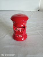 Rotes Postfach als Sparbüchse, ca. 10cm hoch, Vintage!