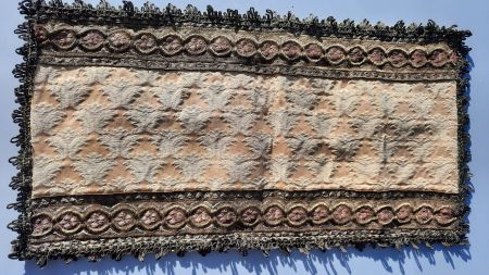 Brokat Decke, antik 26x50