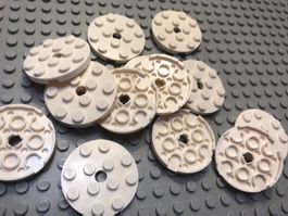 Lego 10x Platten rund 4x4(60474)