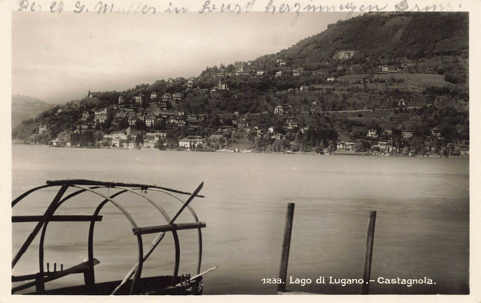 Ansichtskarten: Lugano castagnola – Gebraucht aus Biasca von Blenio71