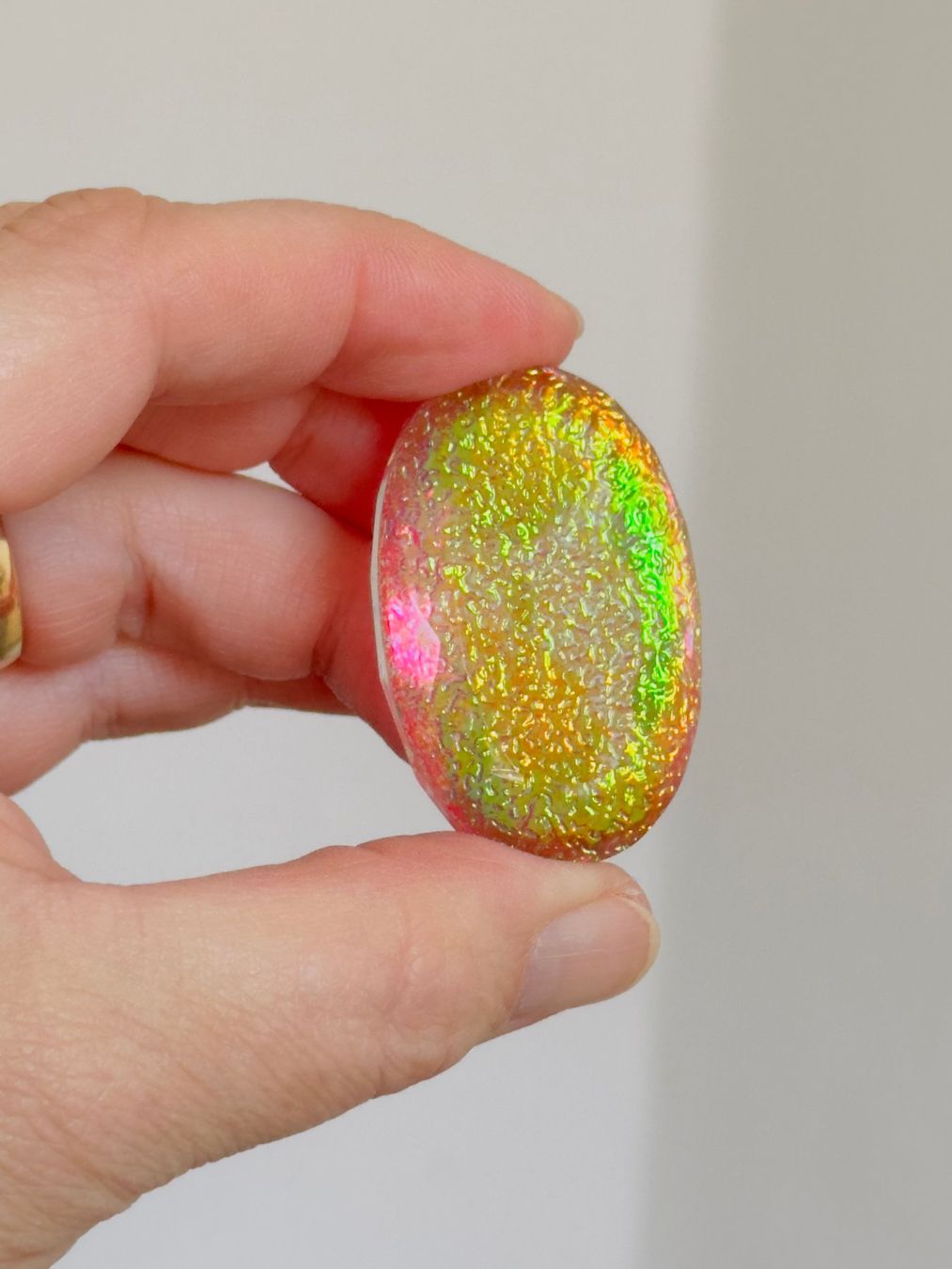 Pietre preziose: Lab. Monarch fire opal 142.75 Ct Certified – Nuovo e nell'imballaggio originale da Genève venduto da AWWA 2