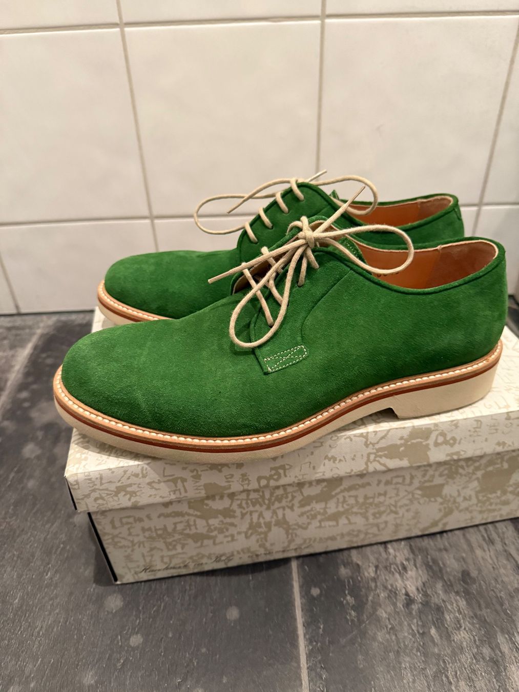 Benelli Herrenschuhe: Grüner Schnürer Benelli Gr. 41 – Gebraucht aus Chur von spicebone 1
