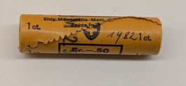 1982 1 Rappen Münzrolle CH (50 Stück)