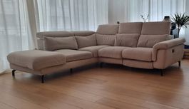 Stunning Beige L-Shaped Sofa with Chaise Longue for Sale!