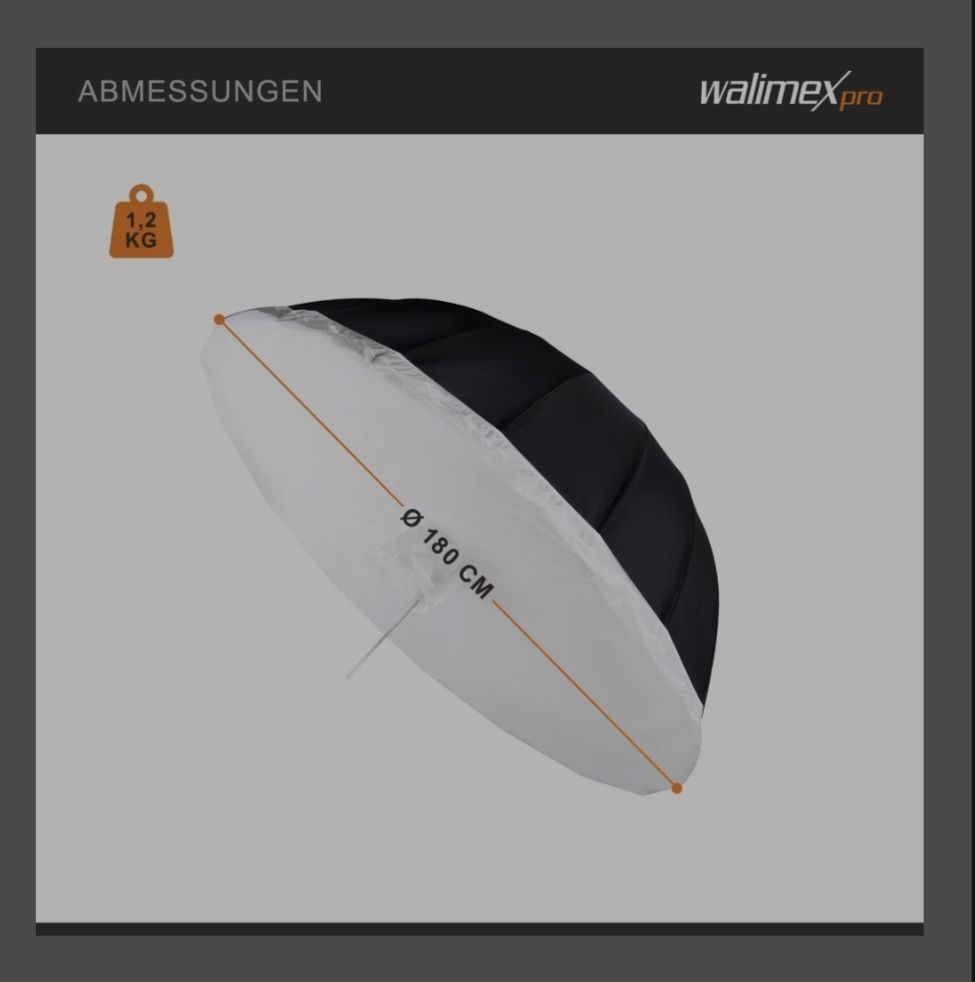 Autres accessoires: WalimexPro Reflexschirm 180 inkl. Diffusor – Neuf avec emballage d'origine à Zürich par Sands02 4