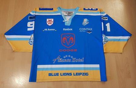 Blue Lions Leipzig Reebok Trikot, Grosse L, Nr. 91 L. Müller