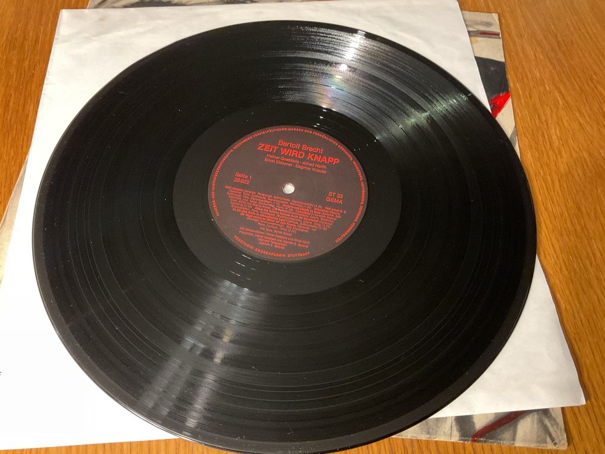 Schallplatten: Bertolt Brecht Zeit Wird Knapp Vinyl LP  – Gebraucht aus Steinach von Quarkie 2