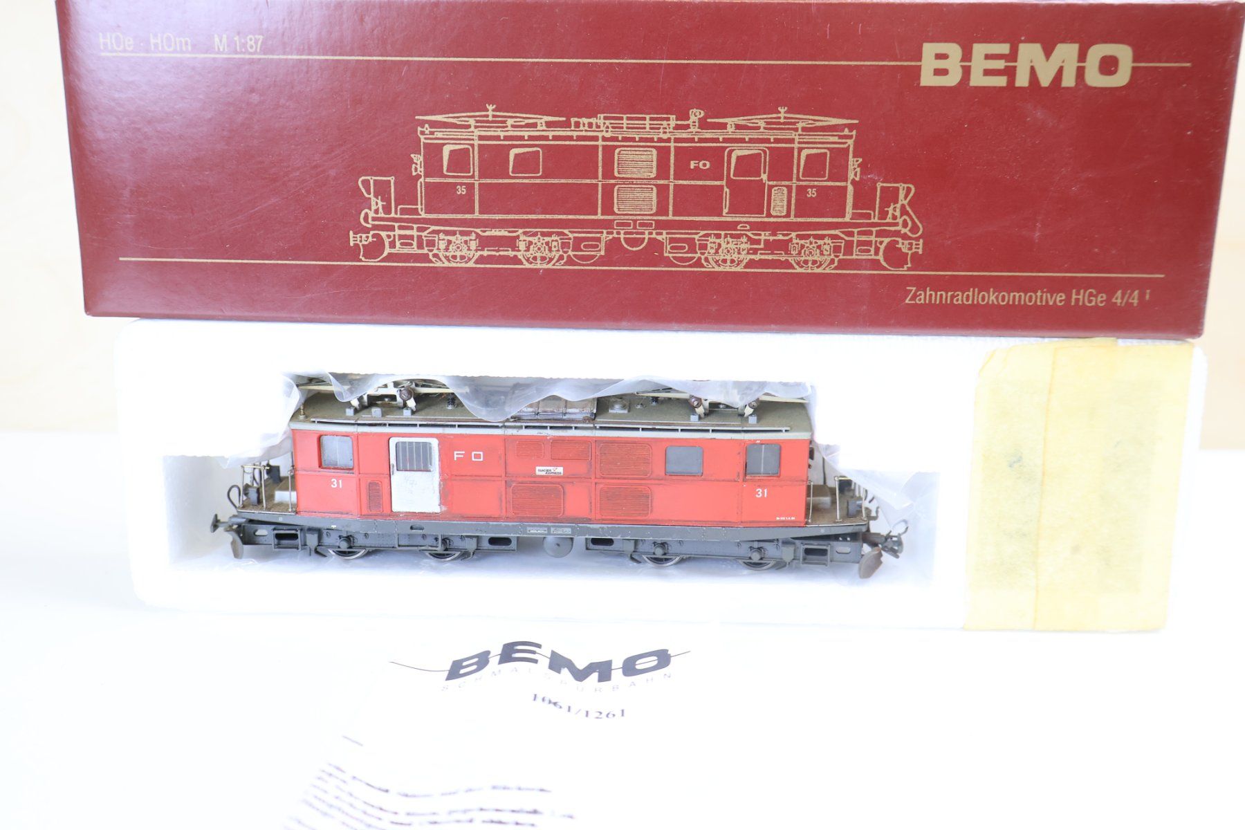 Bemo Modellini di ferrovie: BEMO FO E-Lok HGe 4/4 "Dummy" - H0m 1261 201 – Usato da Winterthur venduto da Monstera 2