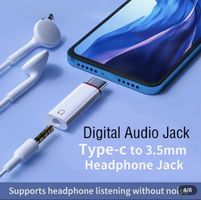 Ultrakompakter USB-C auf 3,5mm Klinke Audio Adapter – Weiss 