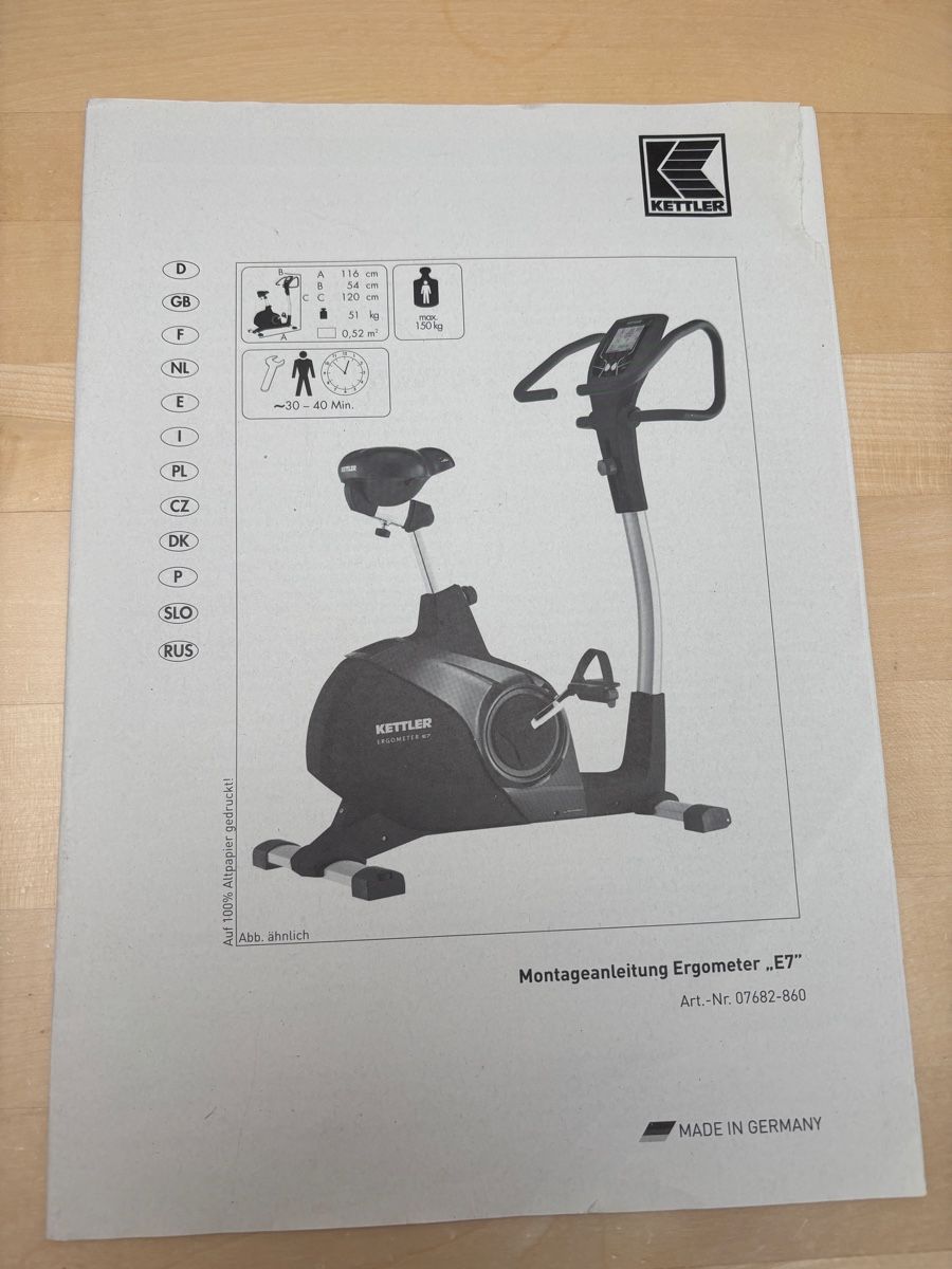 Kettler Hometrainer: Kettler Ergometer E7 Heimtrainer neuwertig – Nuovo (secondo la descrizione) da Seltisberg venduto da fam_g7bq 7