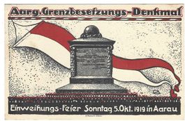 Aarg. Grenzbesetzungs- Denkmal Aarau rar
