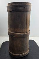 Antikes Holzgefäß / Butterfass / Vorratsfass Vollholz