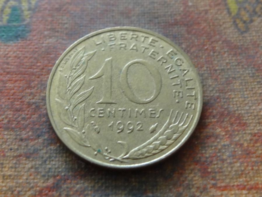 Tutti le monete: FRANCE  10 Centimes  1992 – Usato da Romanel-sur-Lausanne venduto da Swift13