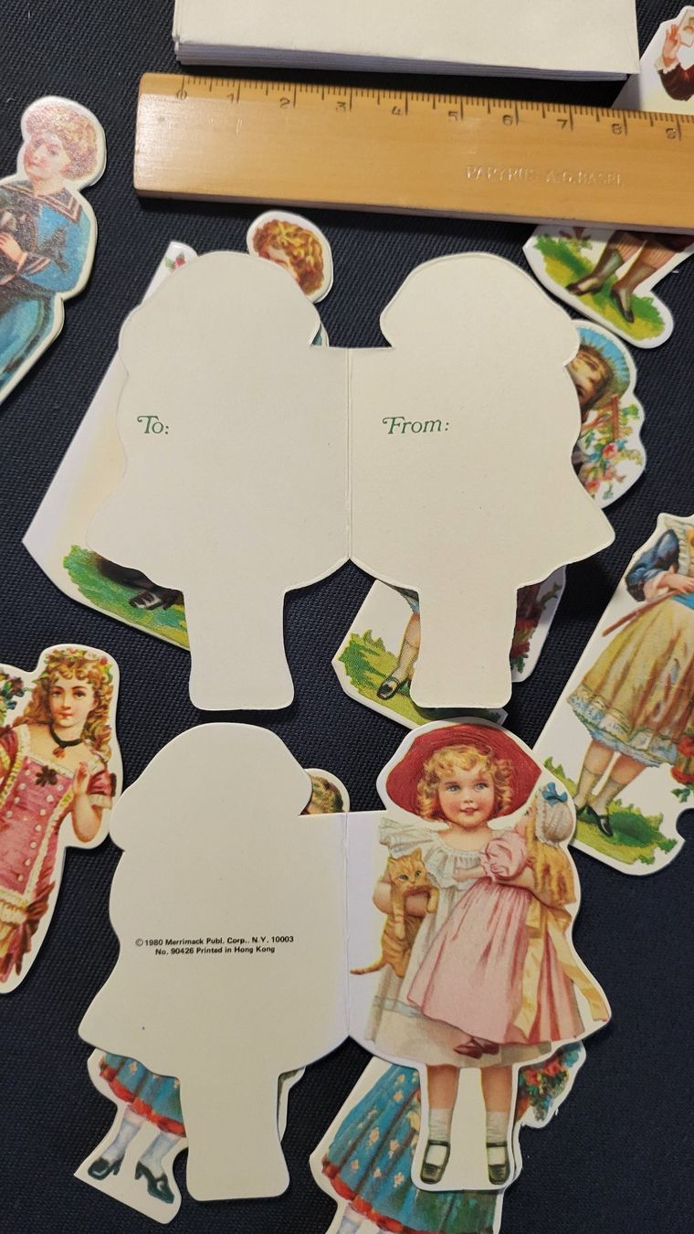 Cartoline: Die-Cut CHILDREN Gift Note Cards – Nuovo e nell'imballaggio originale da Basel venduto da spinne02 4