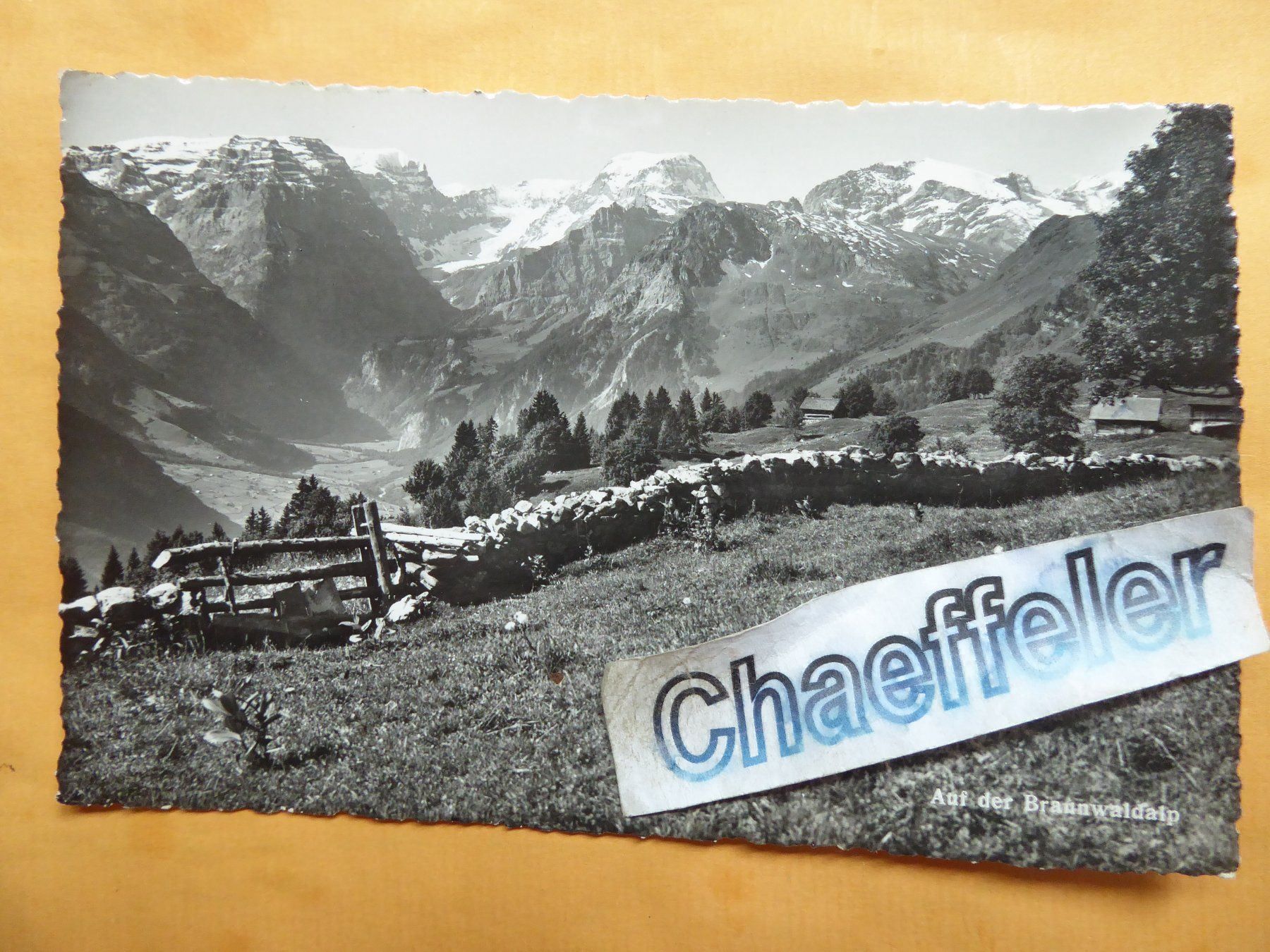 Cartoline postali: 1954  Auf der Braunwaldalp – Usato da Zürich venduto da Chaeffeler