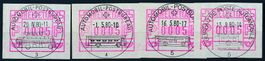 Stempel Automobil-Postbureau 4 verschiedene auf ATM 2