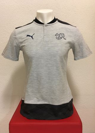 PUMA T-SHIRT MIT Schweizer   NATI-LOGO     GRAU.   GR.   L